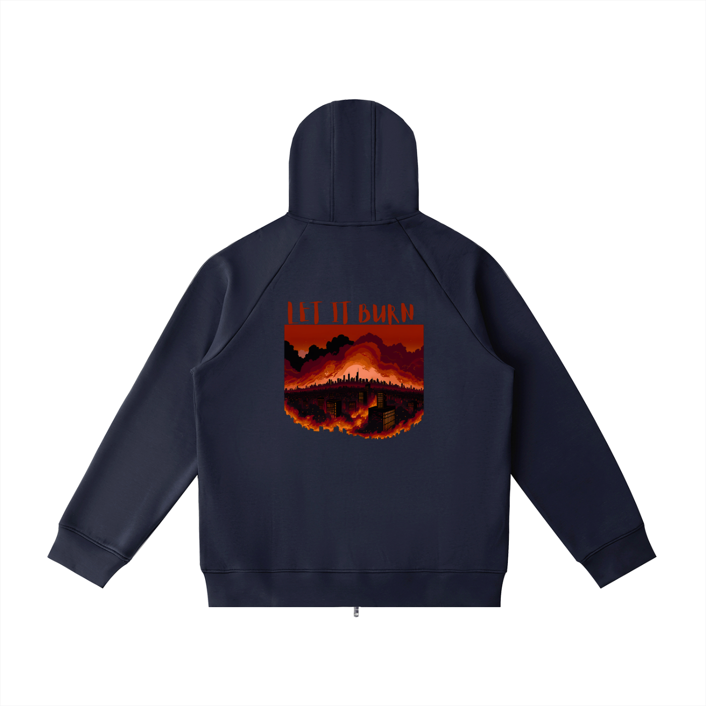 Heavyweight Raglan Sleeve Zip Hoodie