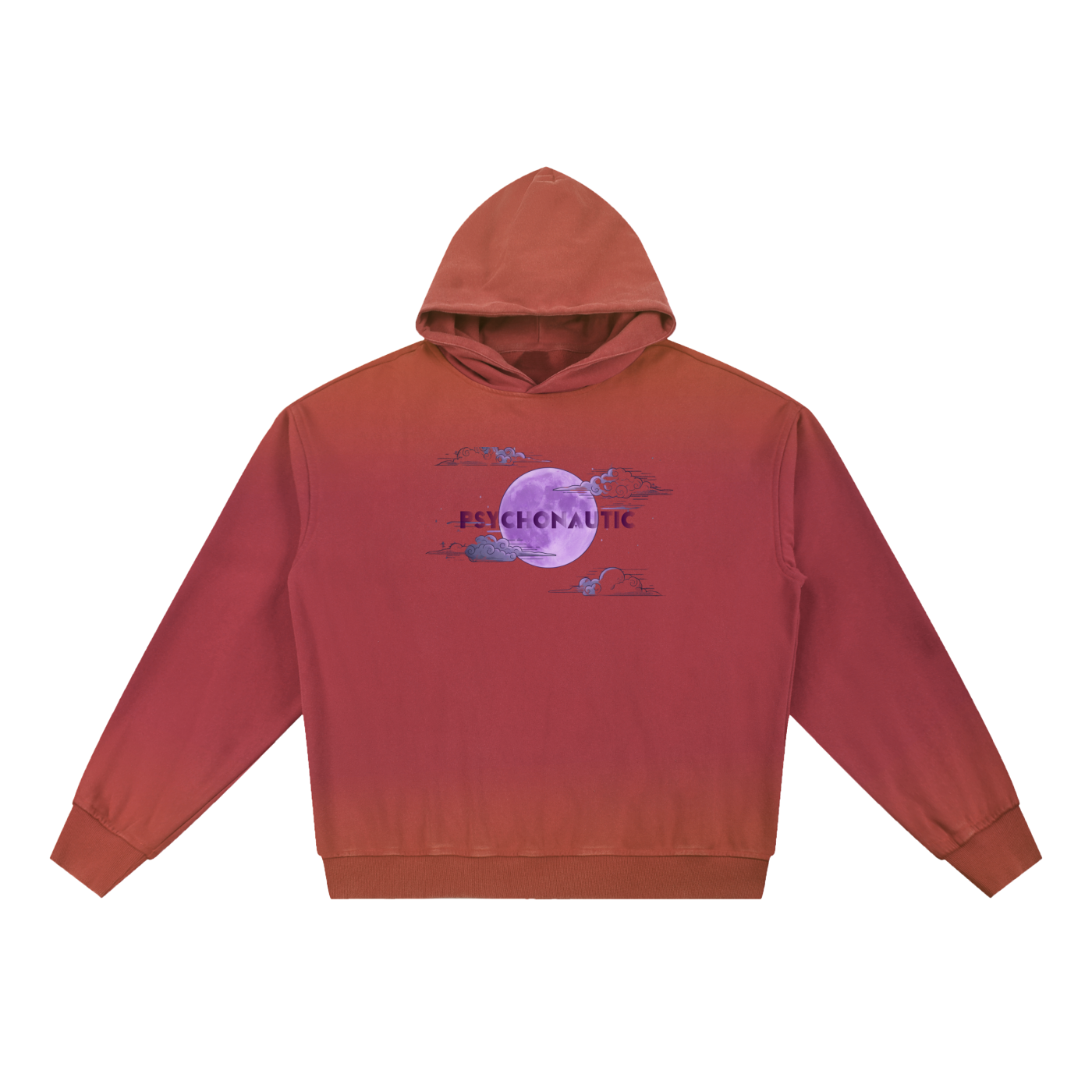 Vintage Washed Gradient Fleece Hoodie