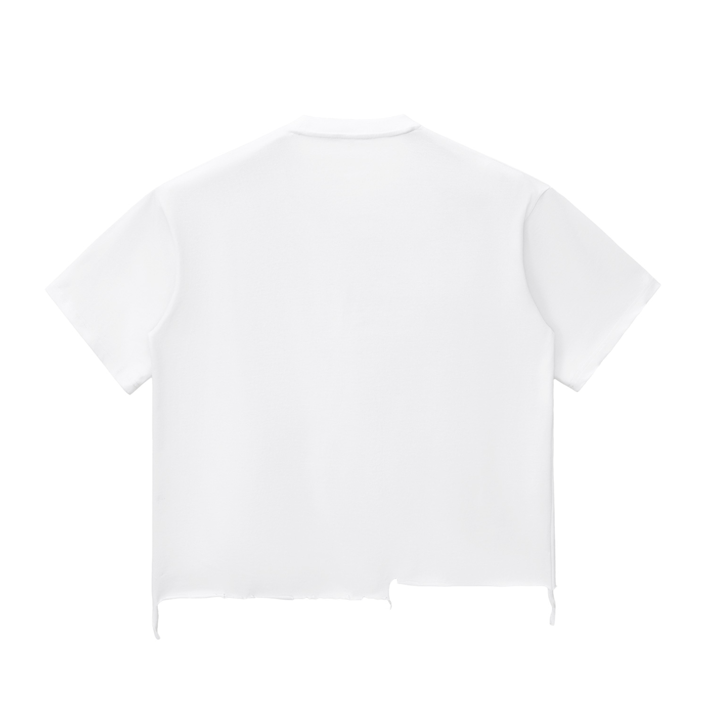 LET IT BURN Snow Wash Raw-Hem Boxy T-shirt