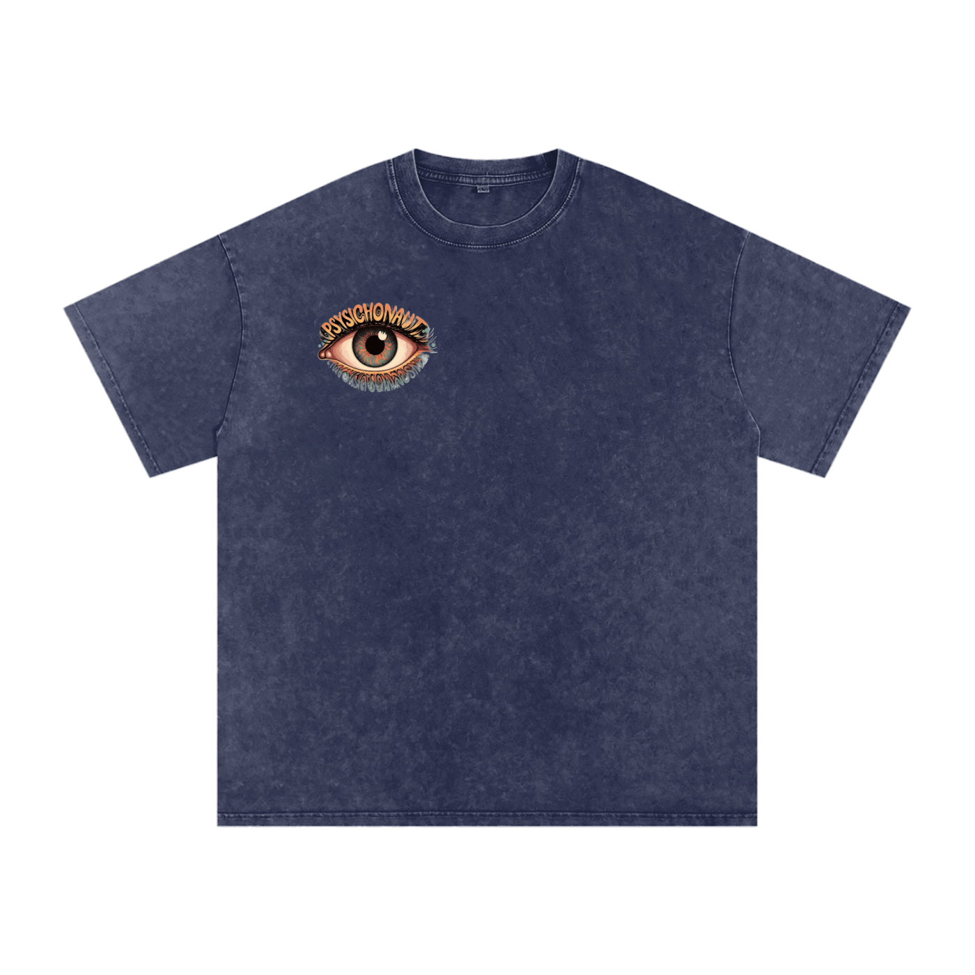 PSYCHONAUTIC Eyeball Snow Washed Oversized Cotton T-Shirt