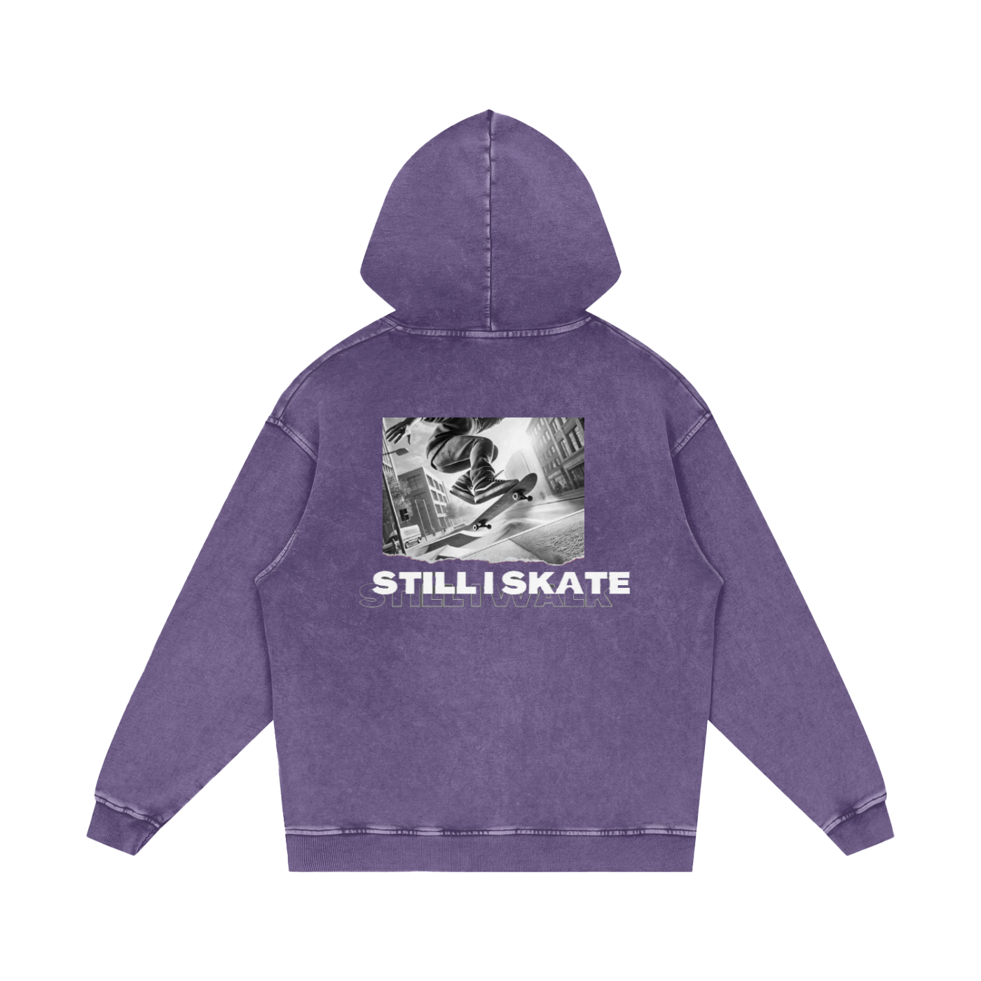 Snow Washed Loose Cotton Hoodie