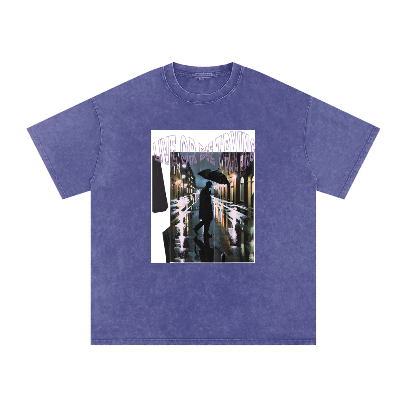 LIVE OR DIE  Washed Oversized Cotton T-Shirt
