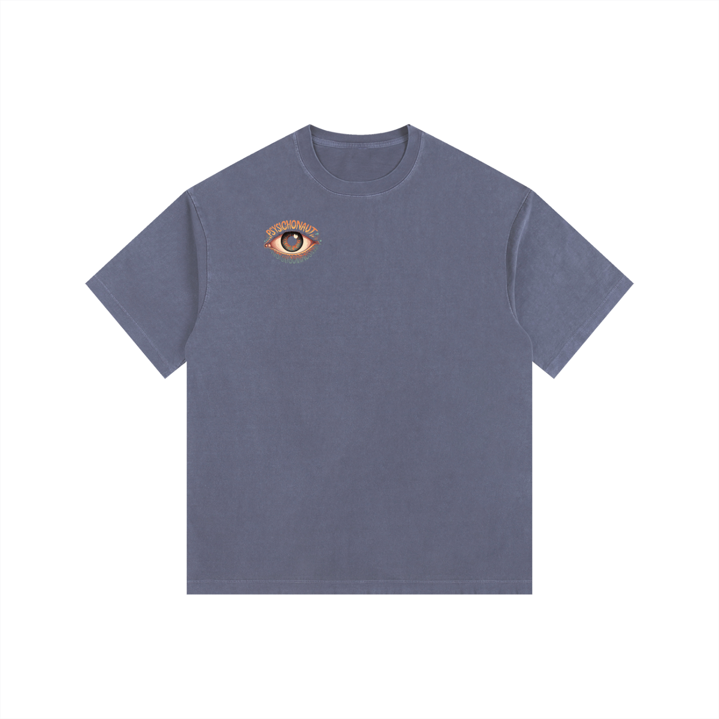 PSYCHONUATIC Eyeball Vintage Washed Oversized Cotton T-Shirt