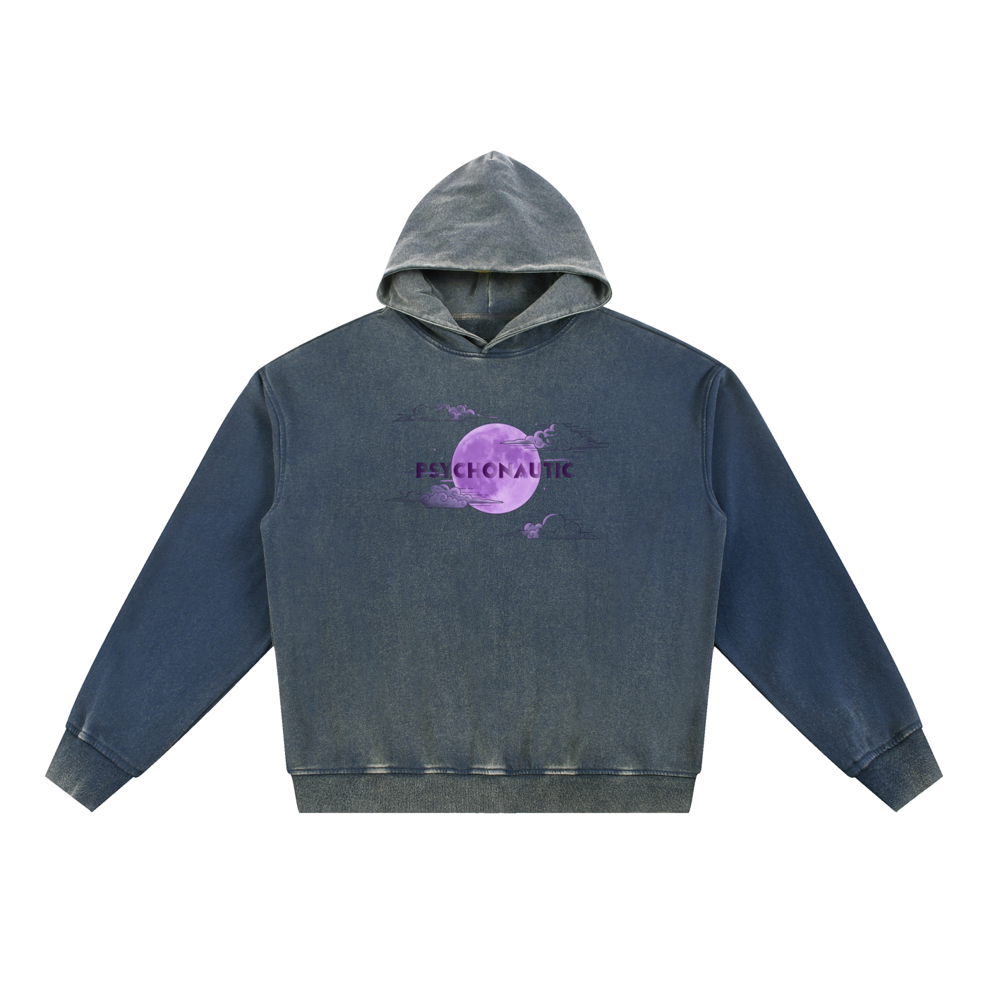 Vintage Washed Gradient Fleece Hoodie
