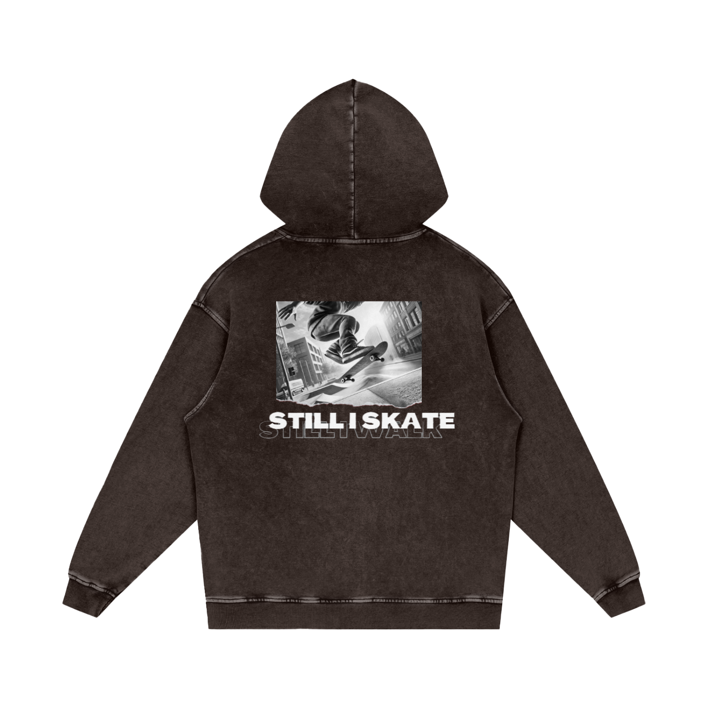 Snow Washed Loose Cotton Hoodie