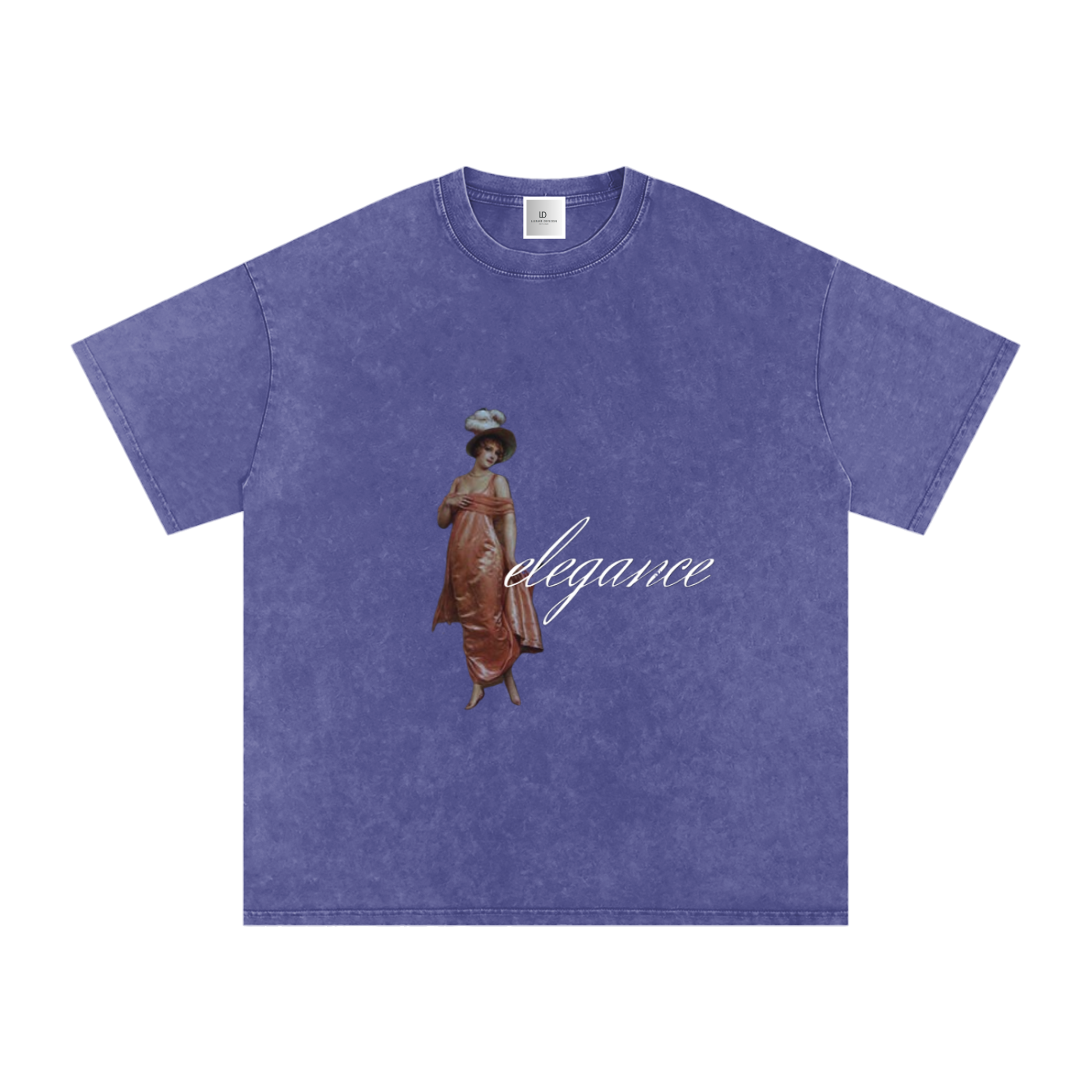 ELEGANCE Snow Washed Oversized Cotton T-Shirt