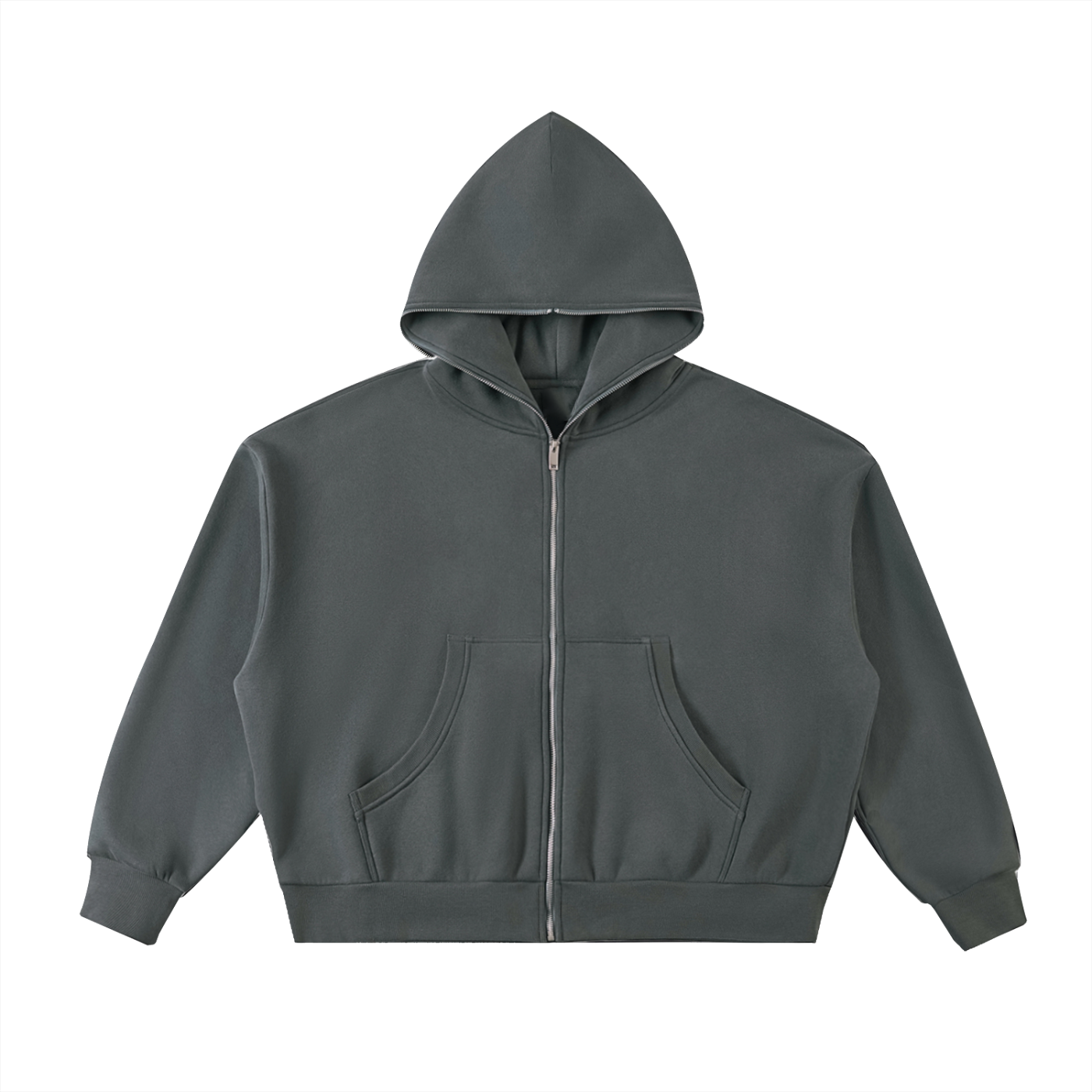 ALL YOU NEED IS FLOWERS  Fleeced Full-Zip Boxy Hoodie