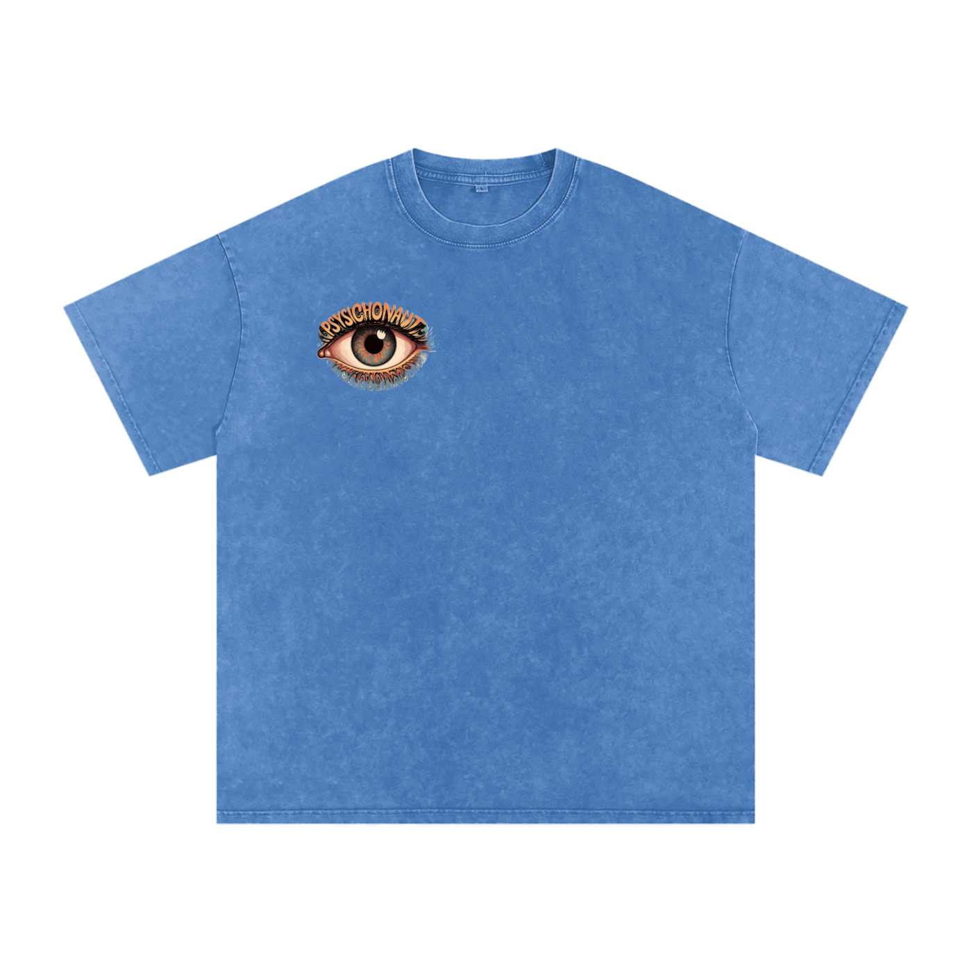 PSYCHONAUTIC Eyeball Snow Washed Oversized Cotton T-Shirt