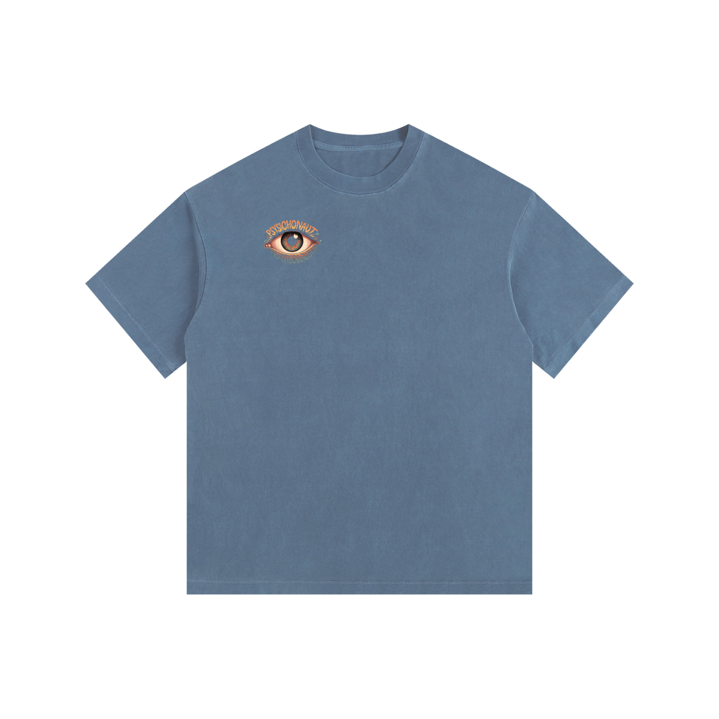 PSYCHONUATIC Eyeball Vintage Washed Oversized Cotton T-Shirt
