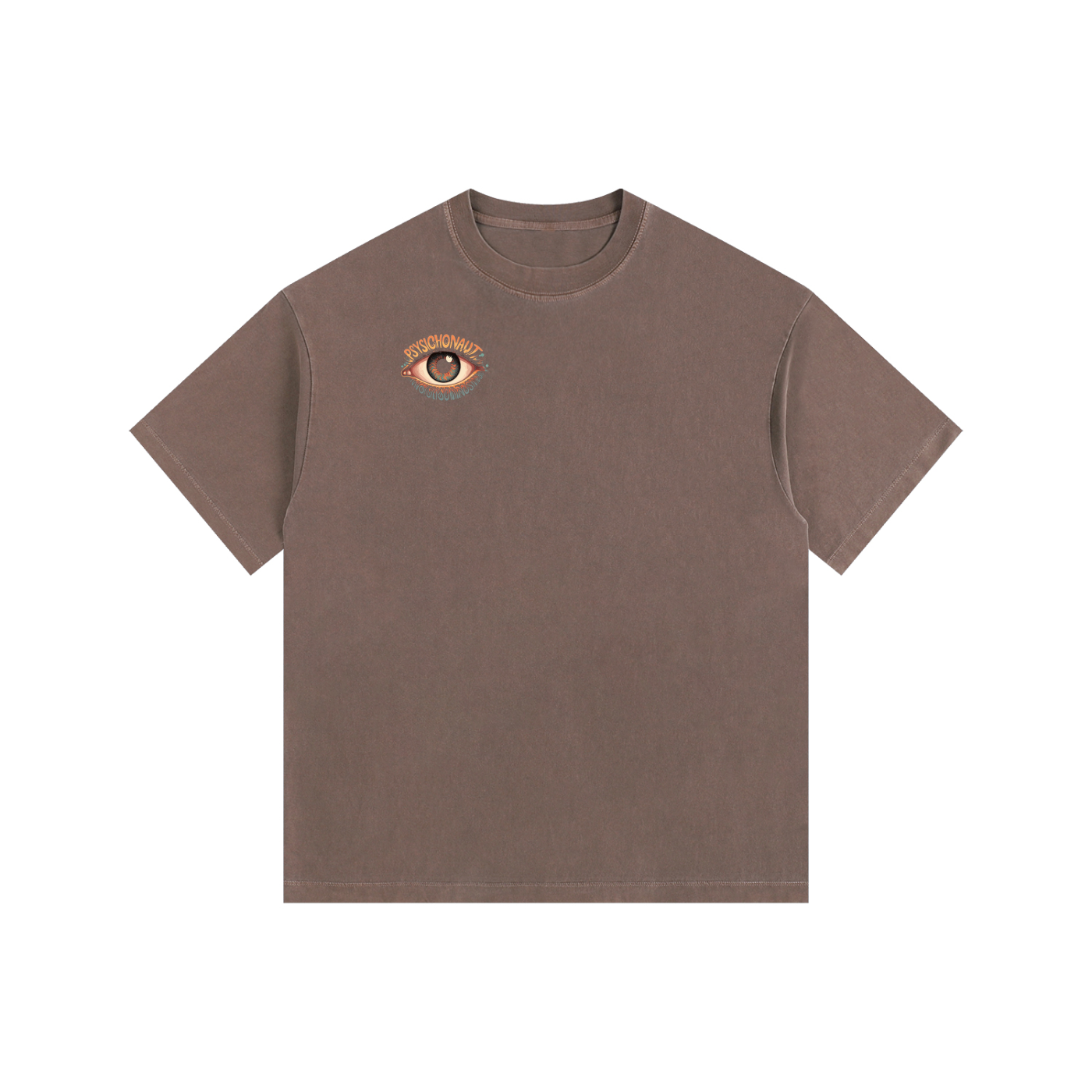 PSYCHONUATIC Eyeball Vintage Washed Oversized Cotton T-Shirt