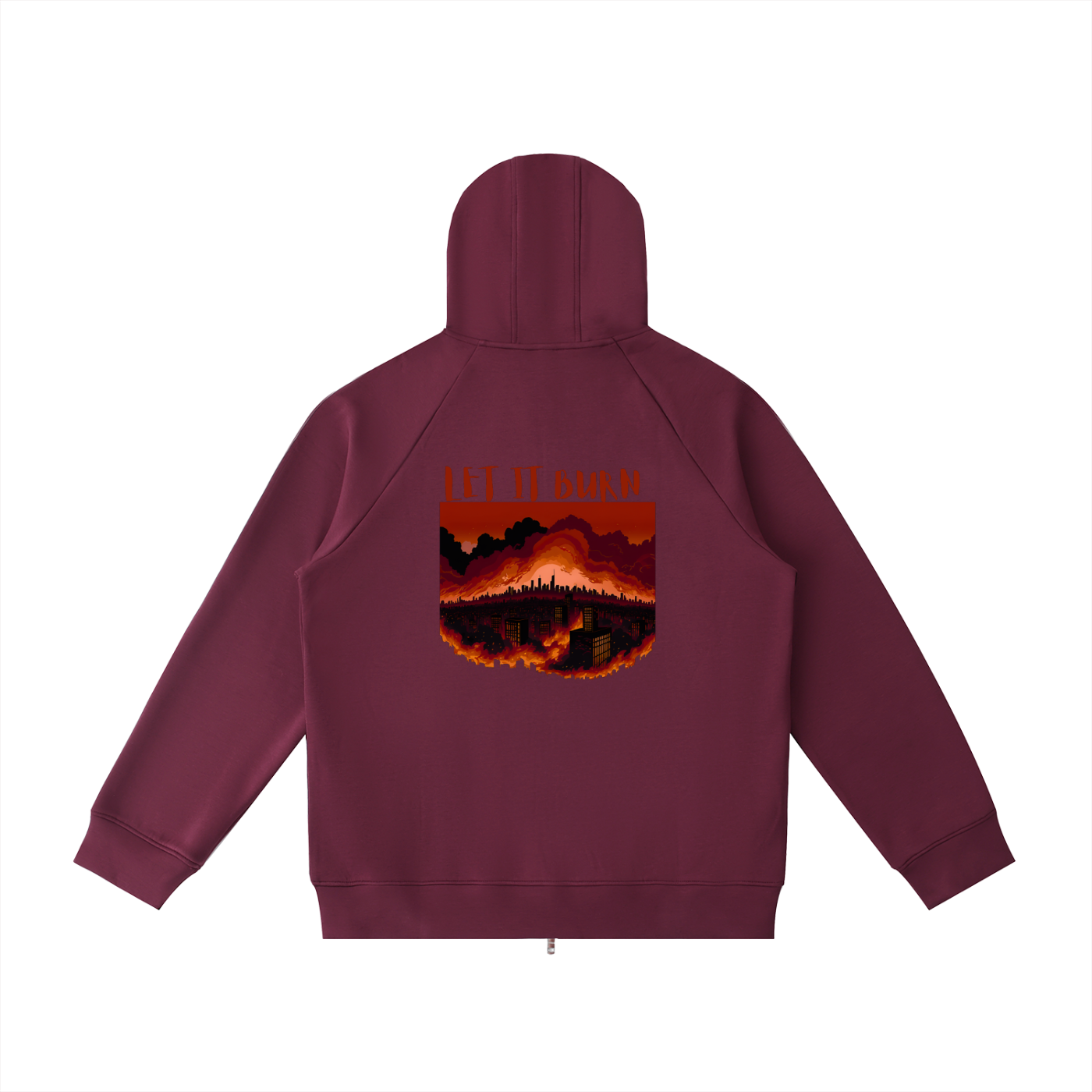 Heavyweight Raglan Sleeve Zip Hoodie