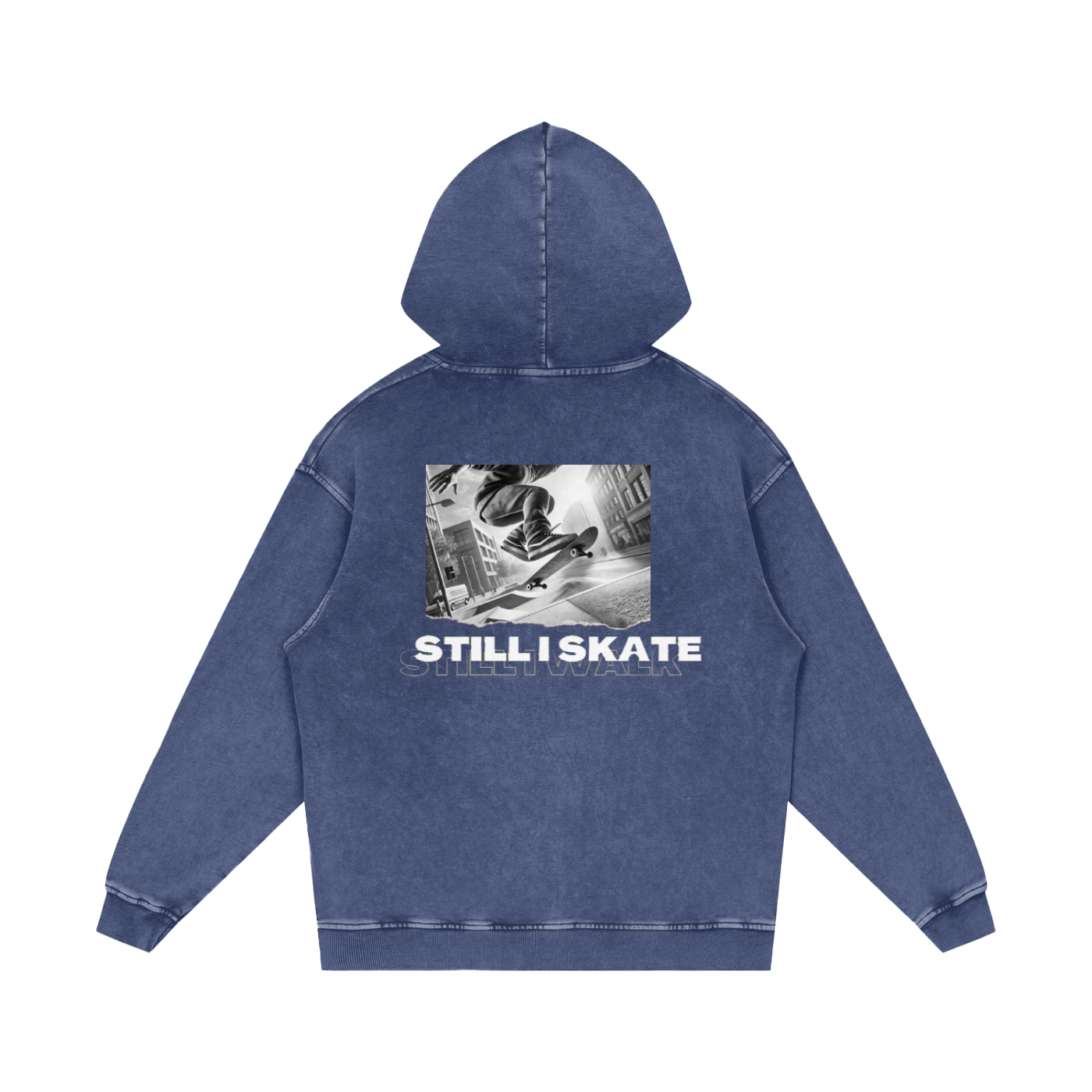 Snow Washed Loose Cotton Hoodie