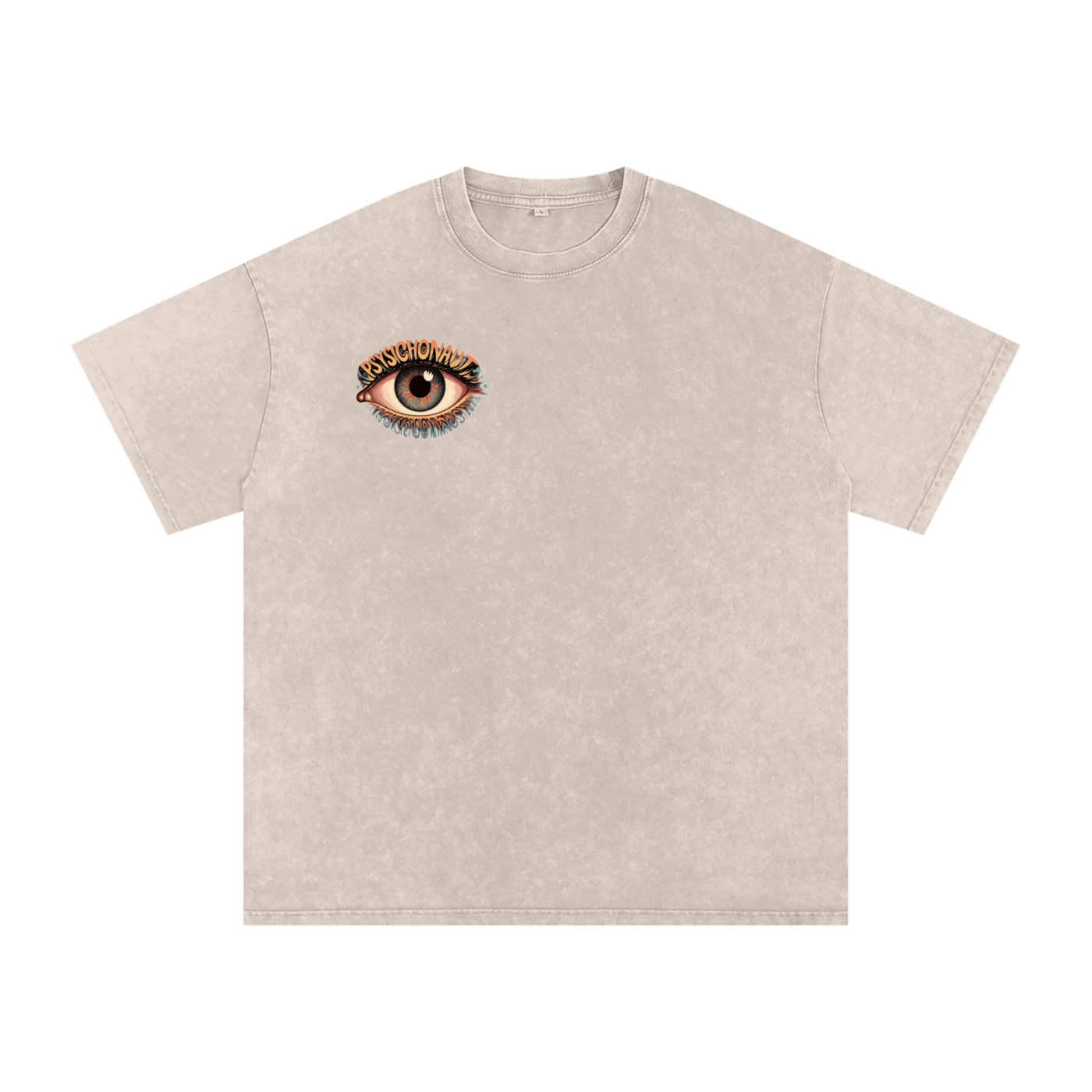 PSYCHONAUTIC Eyeball Snow Washed Oversized Cotton T-Shirt