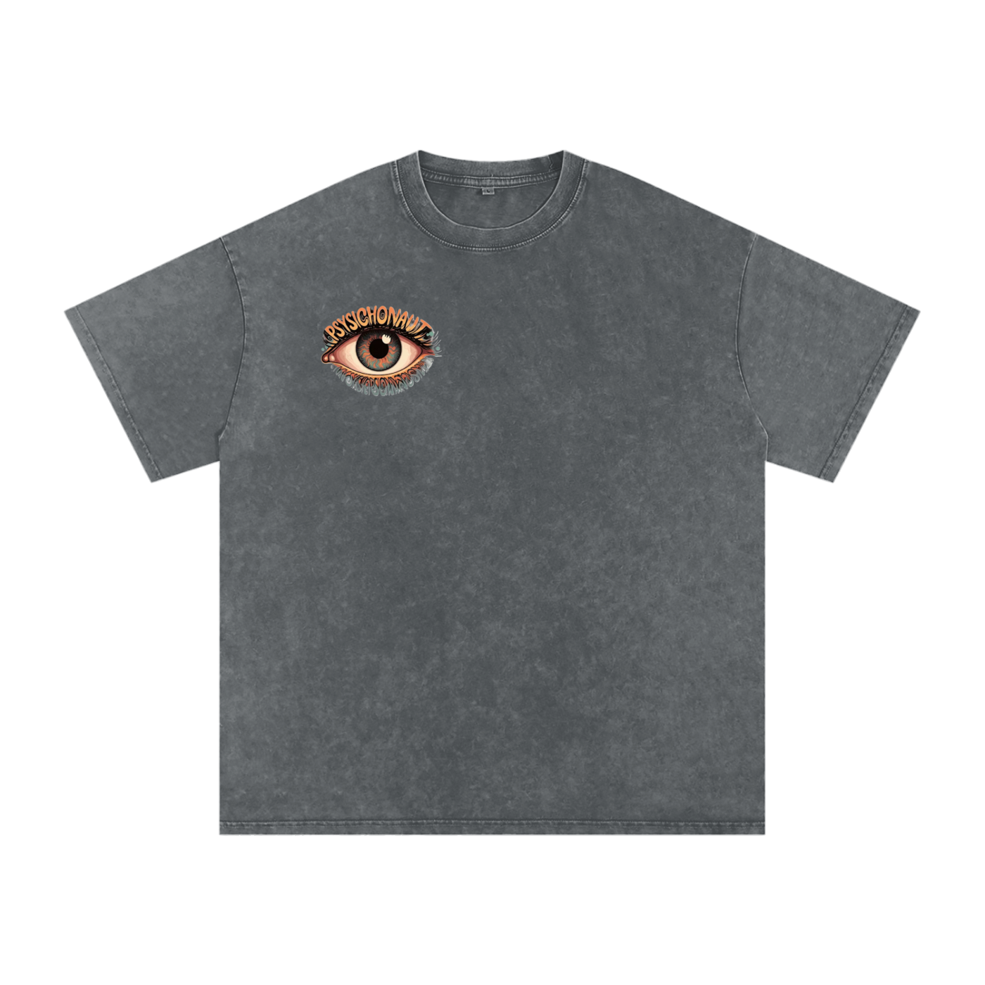 PSYCHONAUTIC Eyeball Snow Washed Oversized Cotton T-Shirt