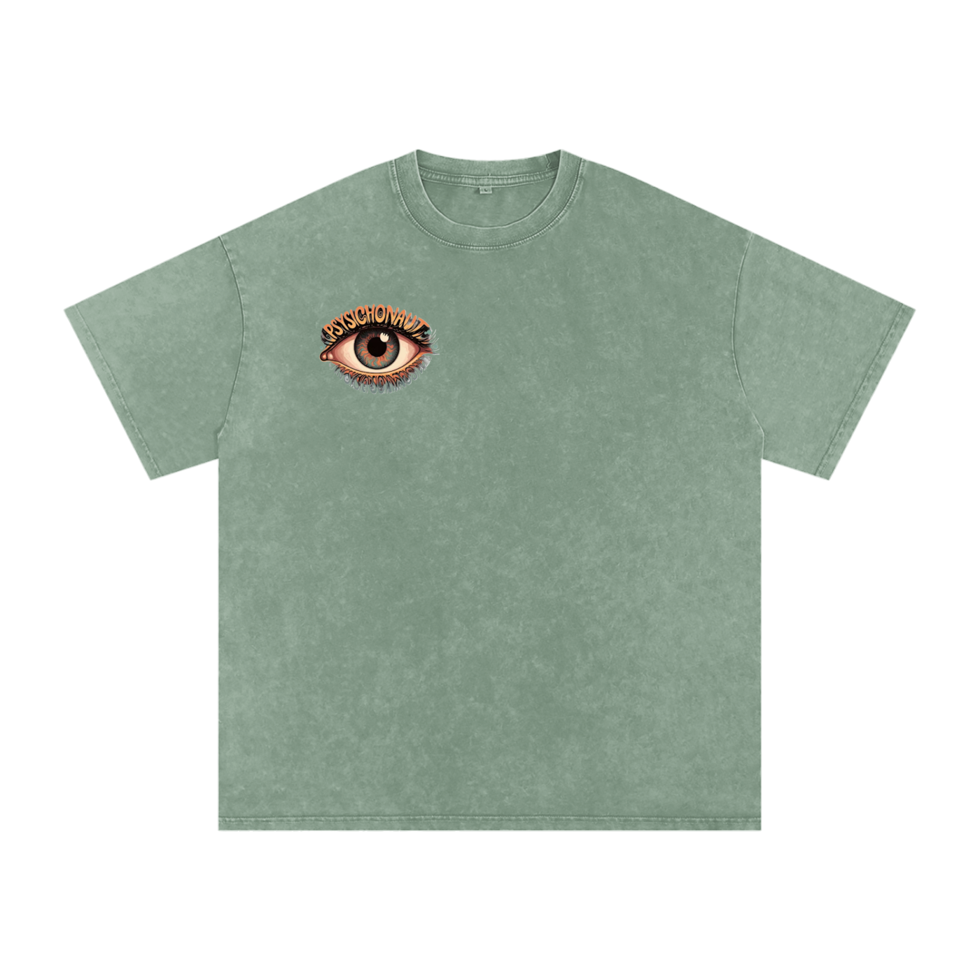 PSYCHONAUTIC Eyeball Snow Washed Oversized Cotton T-Shirt