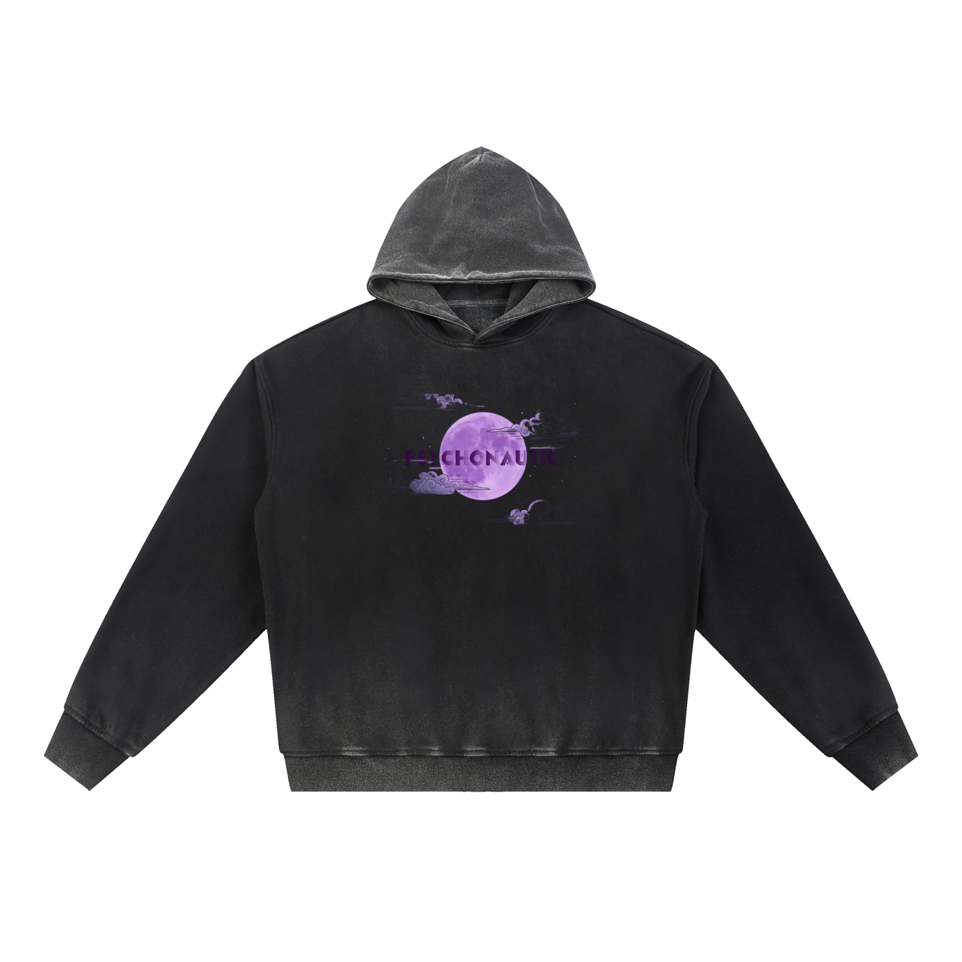 Vintage Washed Gradient Fleece Hoodie