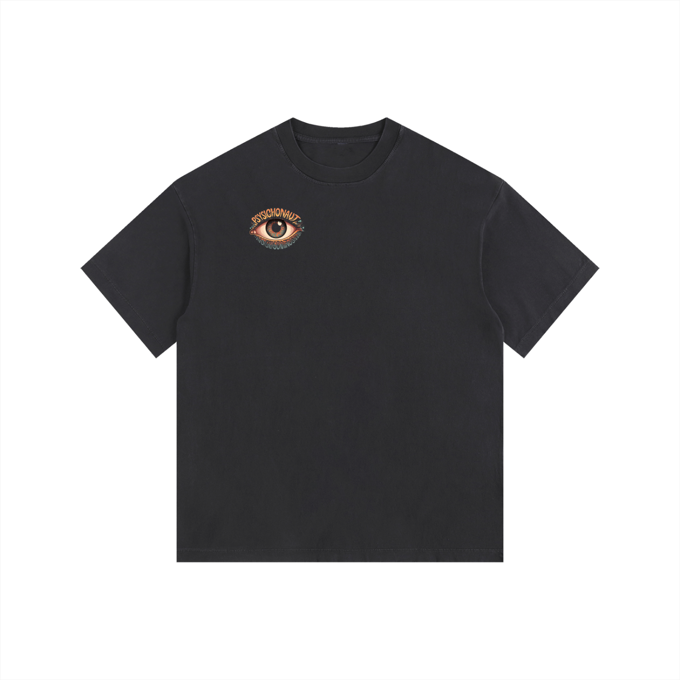 PSYCHONUATIC Eyeball Vintage Washed Oversized Cotton T-Shirt